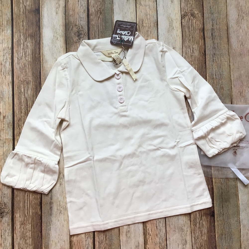 NWT Matilda Jane Egret Collared Puffer Tee